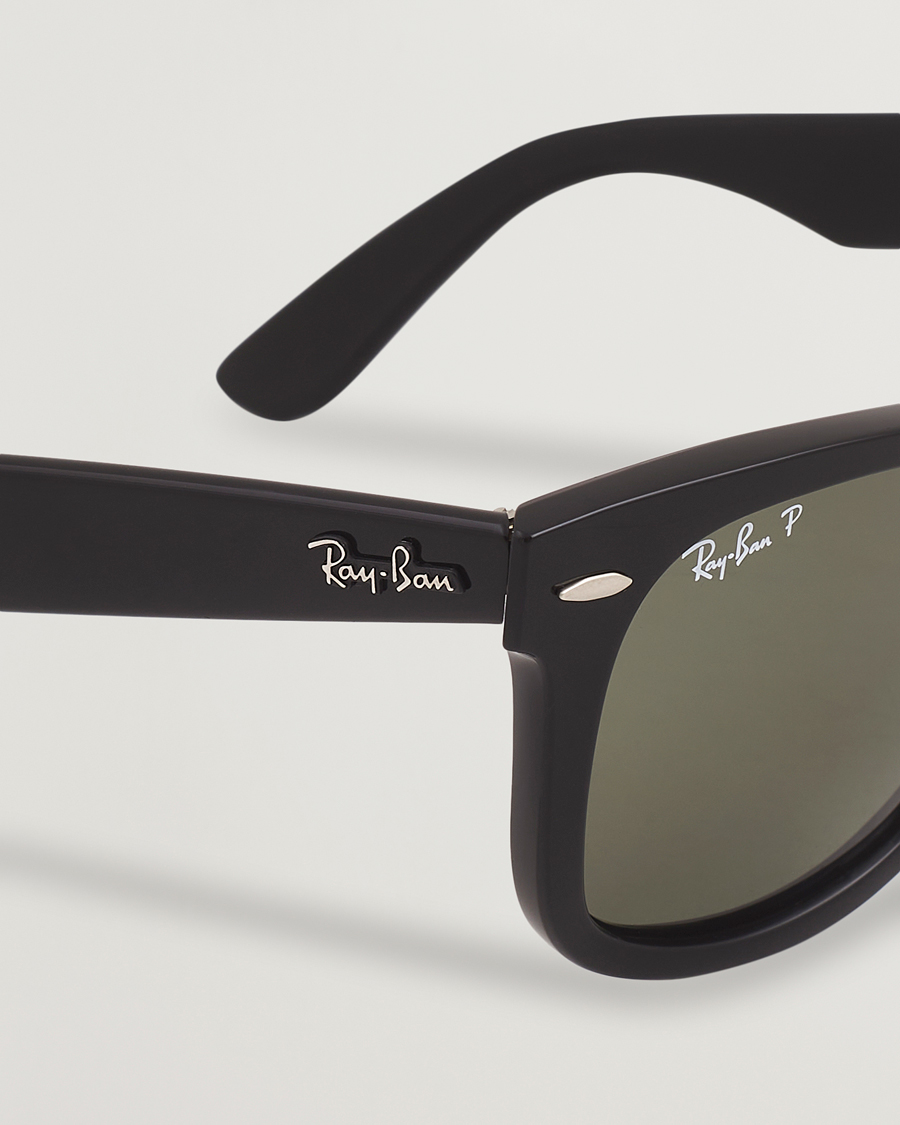 Homme | Lunettes De Soleil | Ray-Ban | Original Wayfarer Polarized Sunglasses Black/Green