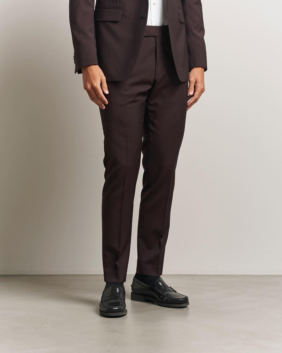 Homme | Pantalons | Tiger of Sweden | Tenuta Wool Suit Trousers Triumph Steel
