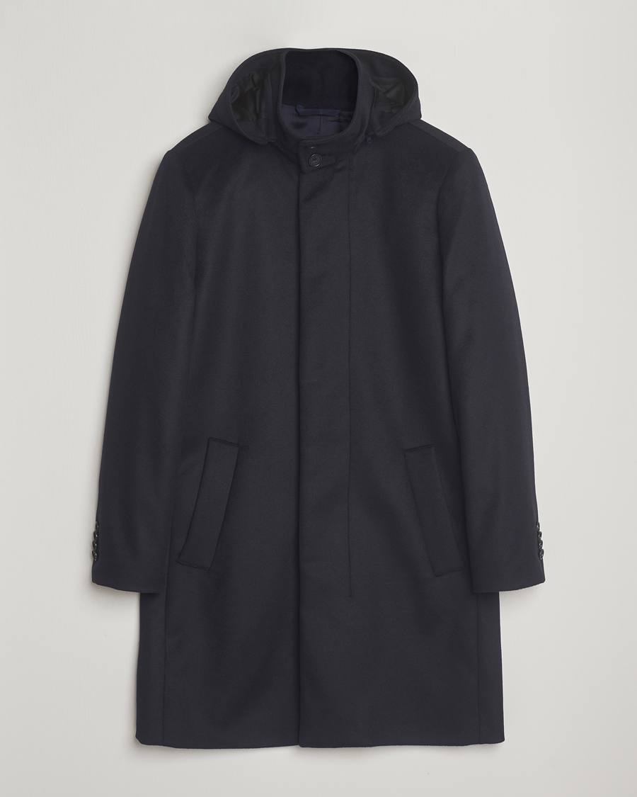 Homme | Manteaux Et Vestes | Tiger of Sweden | Aleric Wool/Cashmere Hooded Coat Light Ink