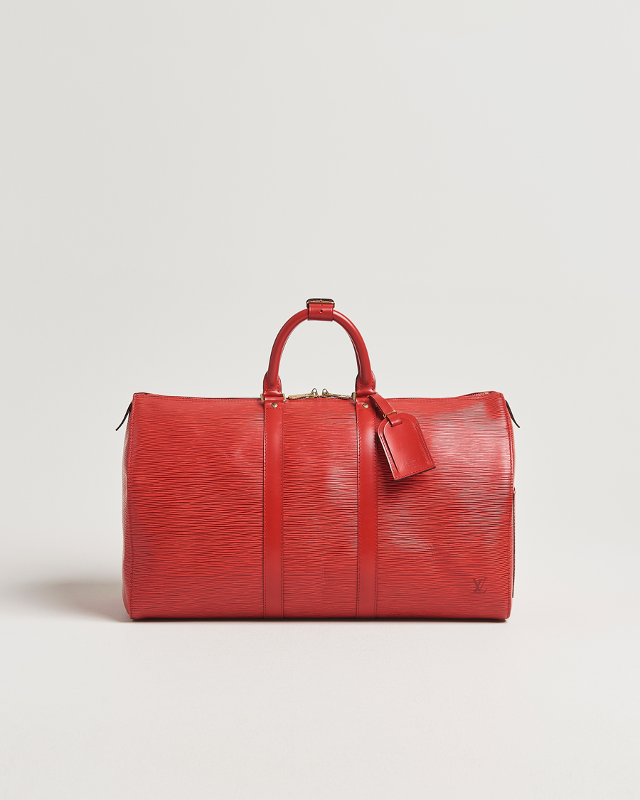 Homme | Louis Vuitton Pre-Owned Keepall 45 Epi Leather Red | Louis Vuitton Pre-Owned | Keepall 45 Epi Leather Red