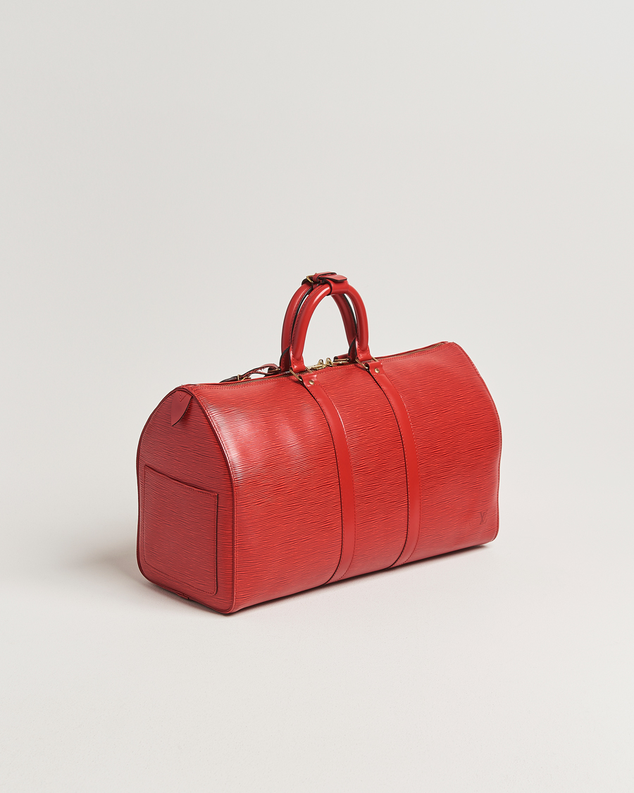 Homme | Louis Vuitton Pre-Owned Keepall 45 Epi Leather Red | Louis Vuitton Pre-Owned | Keepall 45 Epi Leather Red