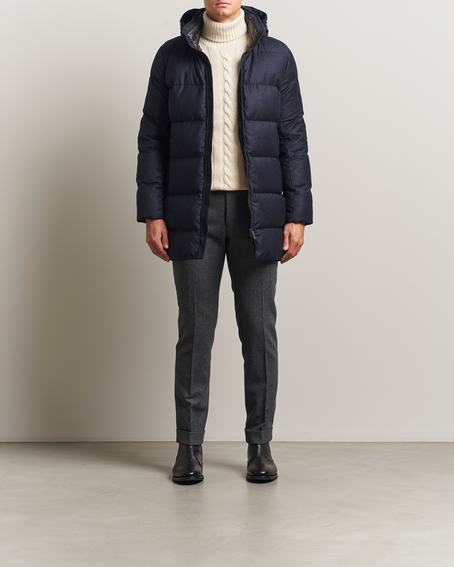 Homme | Manteaux Et Vestes | UBR | Concorde Wool Parka Savile Dark Navy Melange