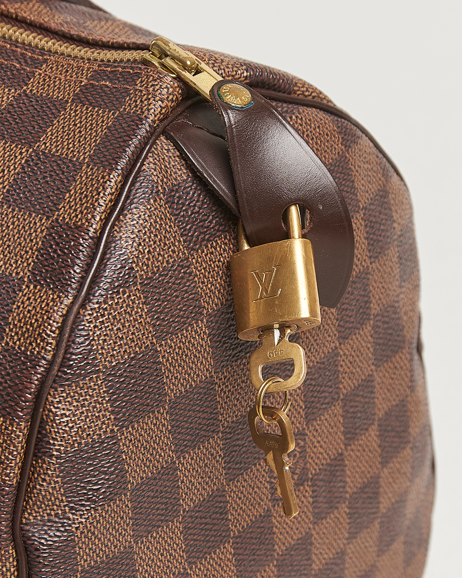 Homme | Louis Vuitton Pre-Owned Speedy 30 Damier Ebene | Louis Vuitton Pre-Owned | Speedy 30 Damier Ebene