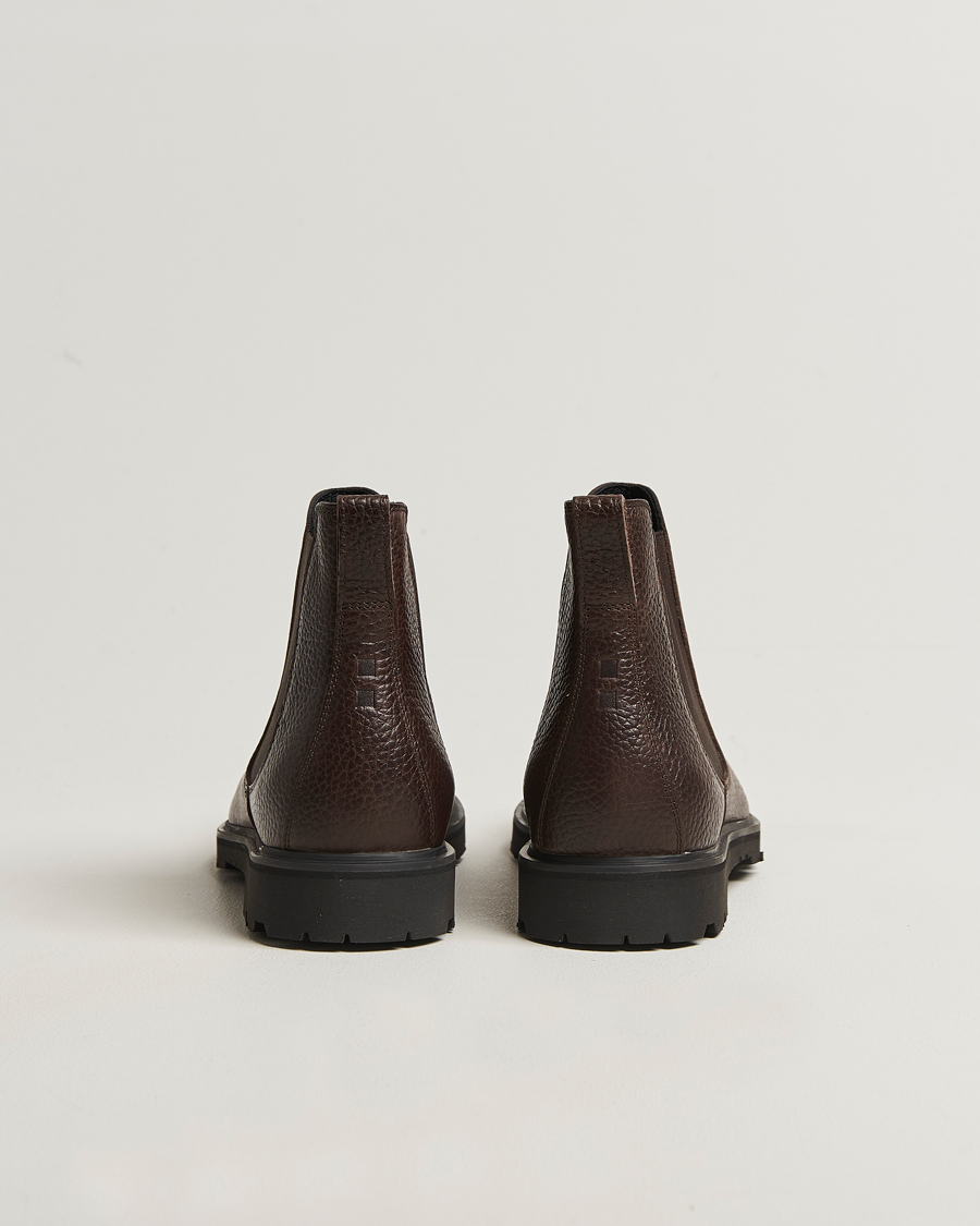 Homme | Bottes | UBR | Thunder Chelsea Grained Leather Boot Dark Brown