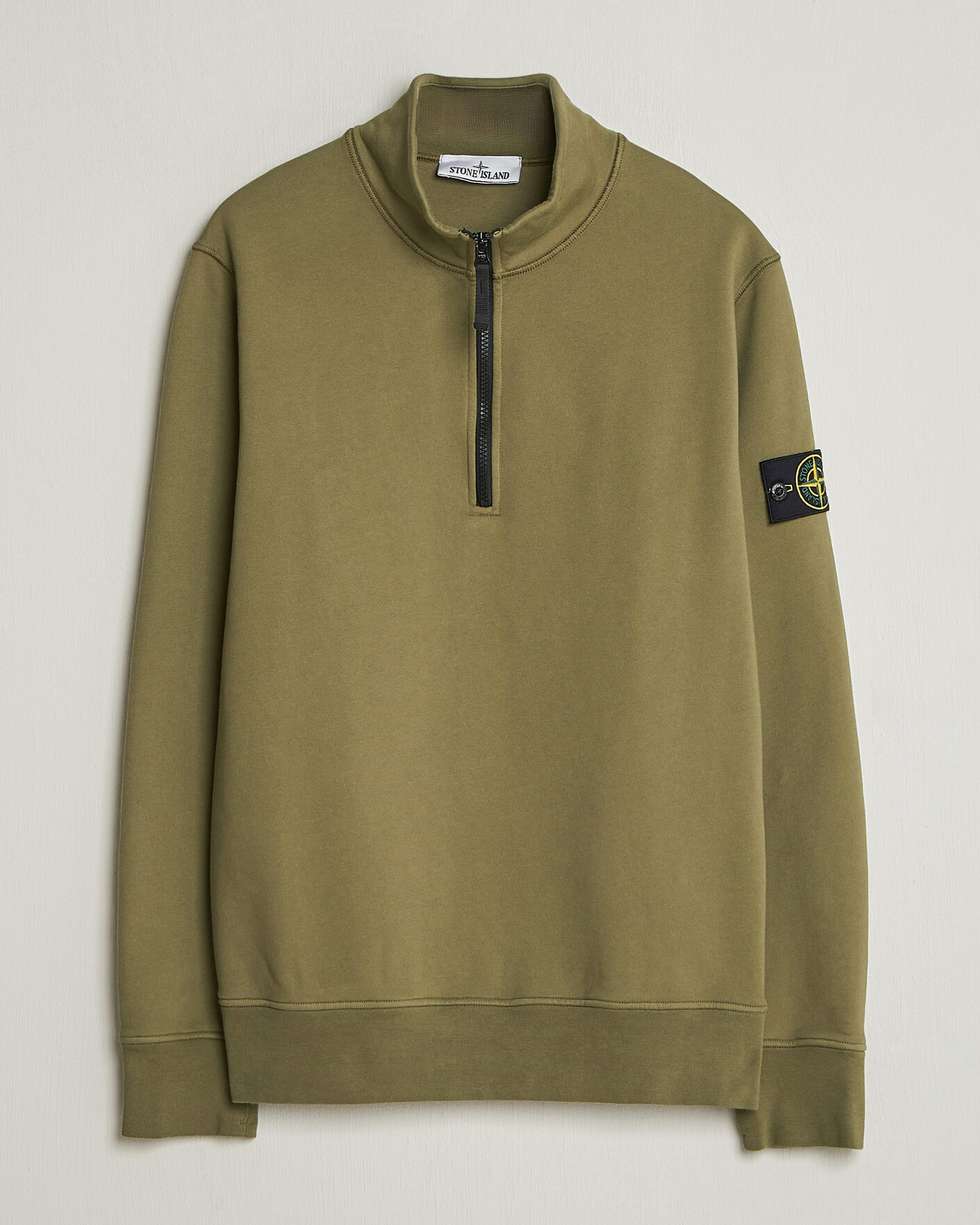 Homme | Pulls Et Tricots | Stone Island | Garment Dyed Fleece Half Zip Military Green