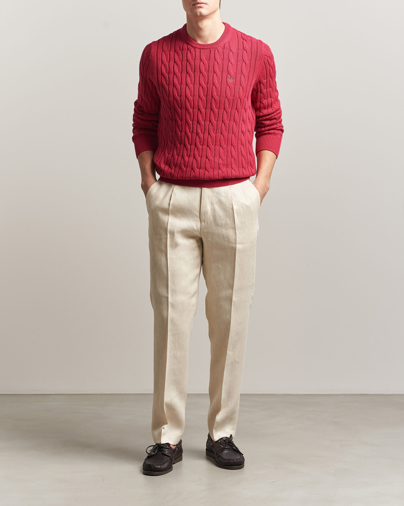 Homme | Pulls Et Tricots | Morris | Ethan Cable Oneck Red