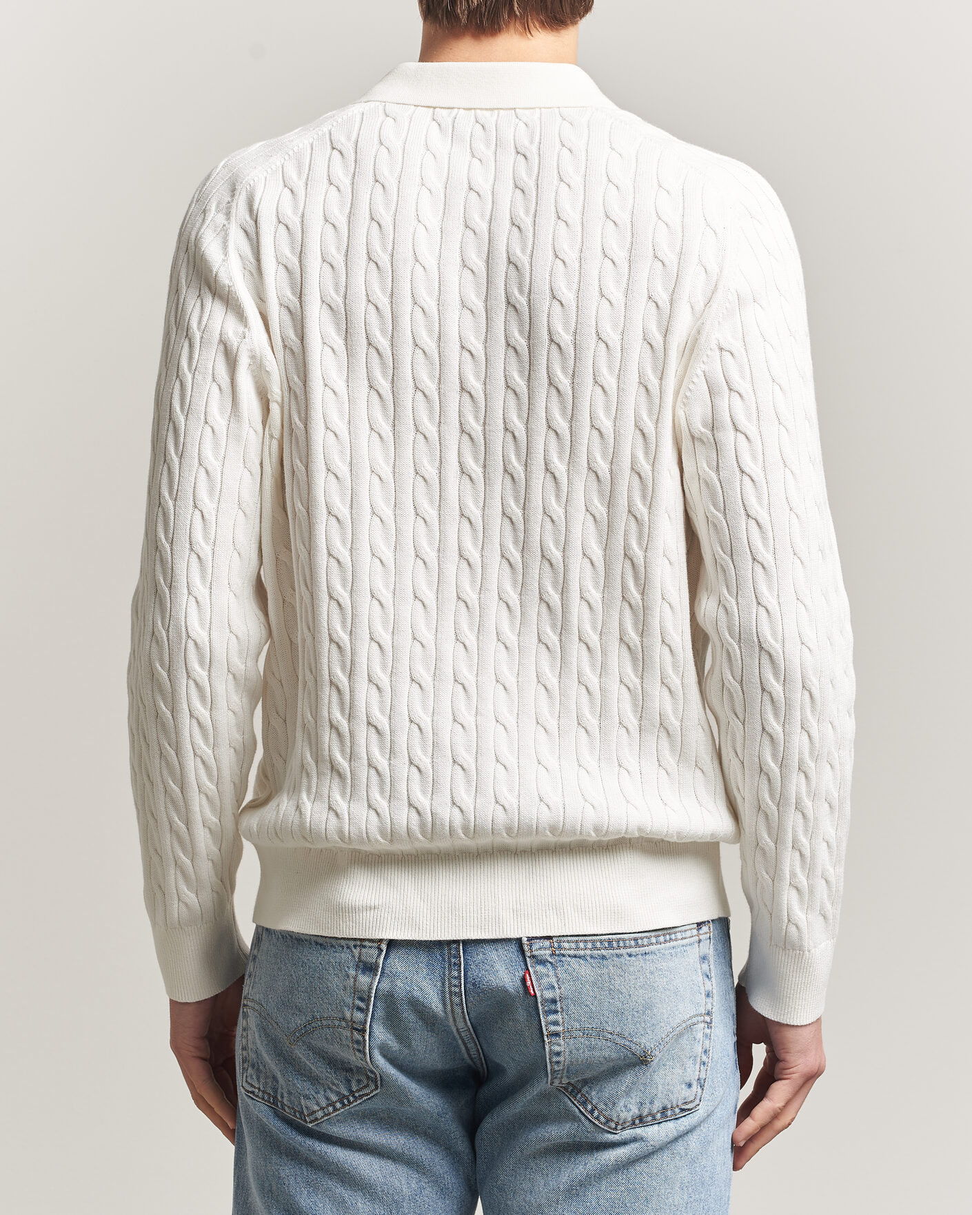 Homme | Pulls Et Tricots | Morris | Lancaster Cable Polo Off White