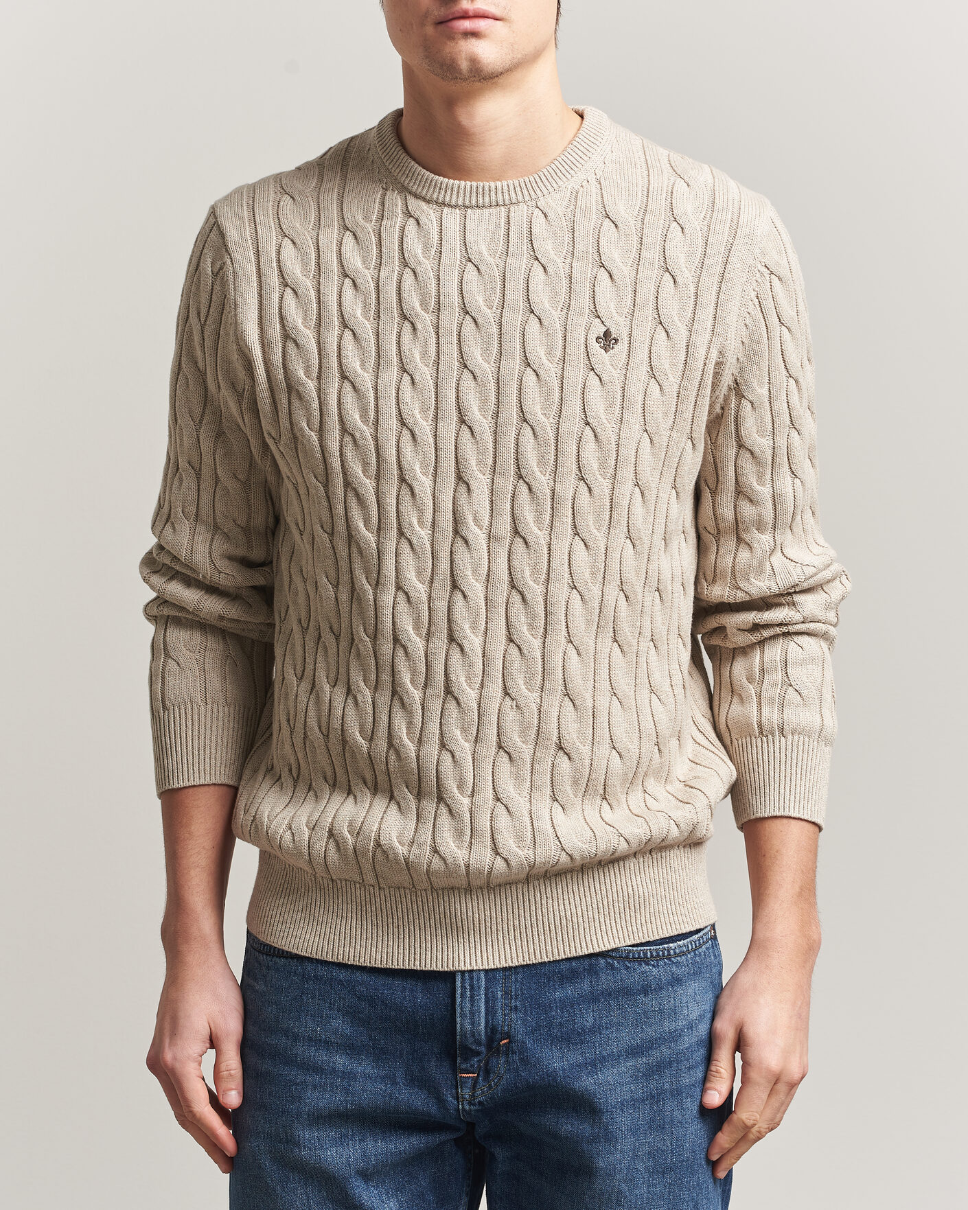 Homme | Pulls Et Tricots | Morris | Ethan Cable Oneck Khaki