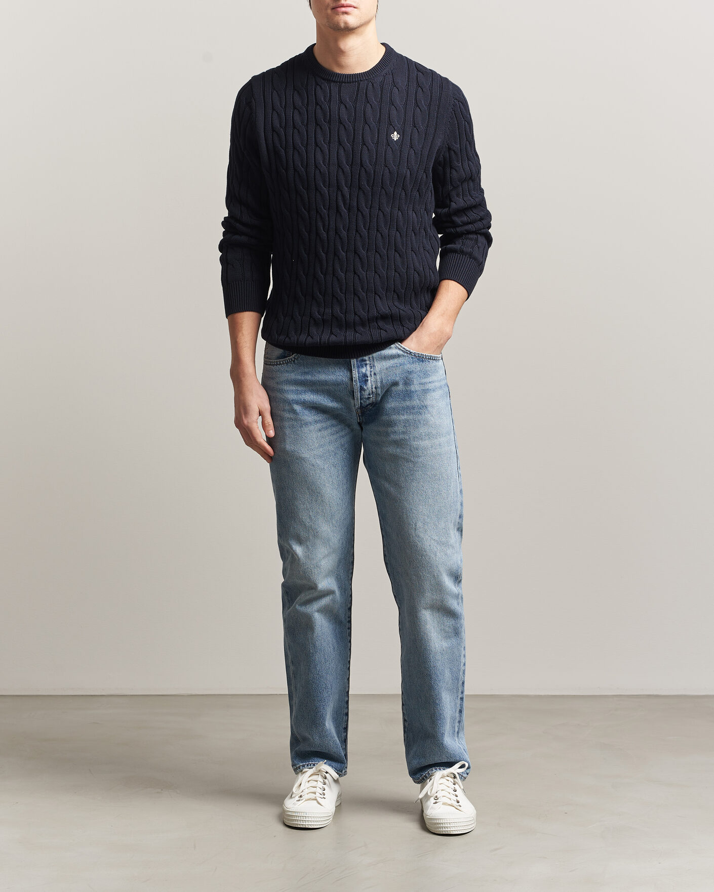 Homme | Pulls Et Tricots | Morris | Ethan Cable Oneck Navy