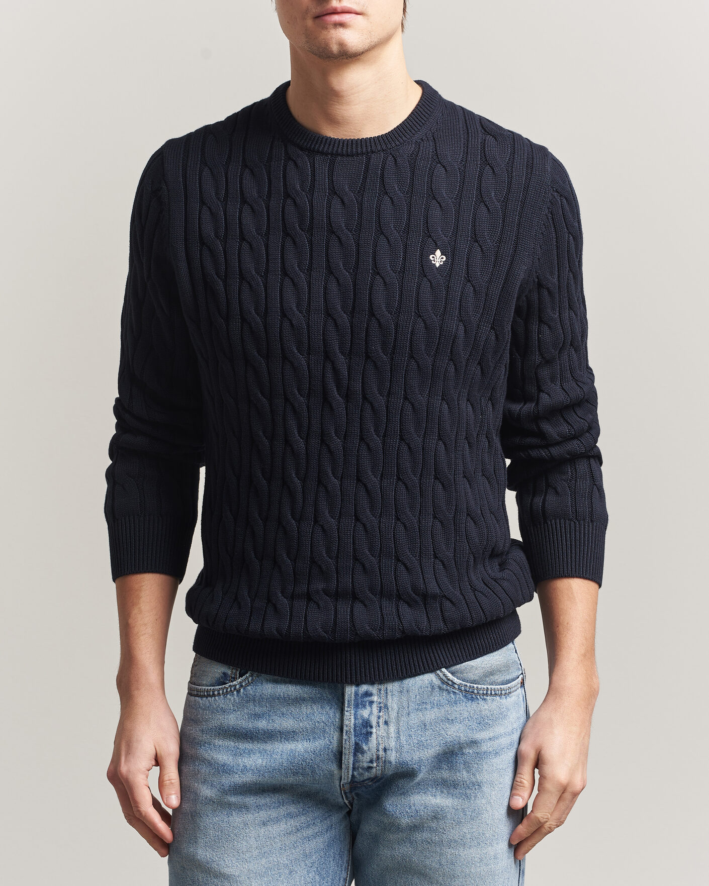 Homme | Pulls Et Tricots | Morris | Ethan Cable Oneck Navy
