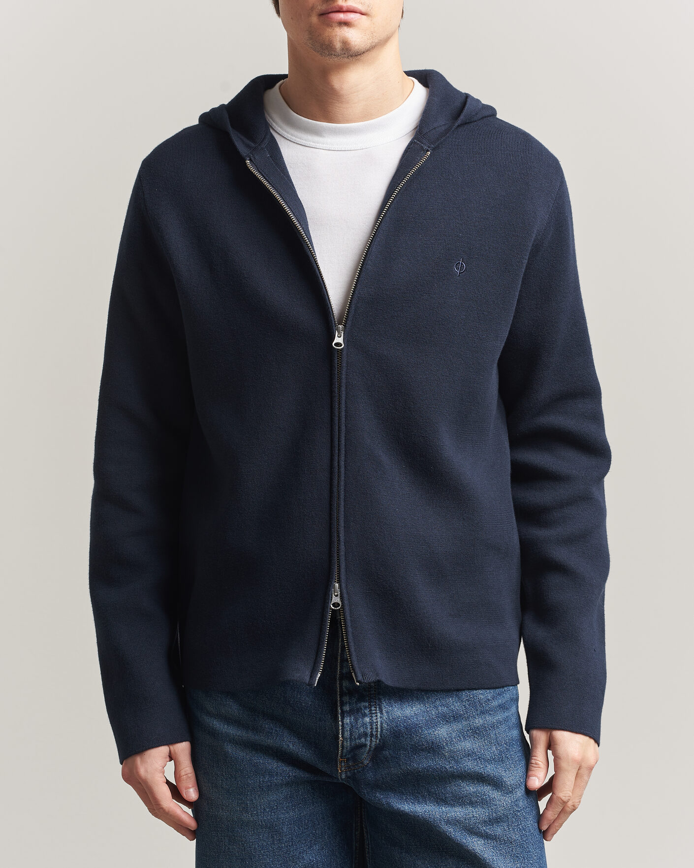 Homme | Pulls Et Tricots | Samsøe Samsøe | Niklas Full Zip Hoodie Salute Navy
