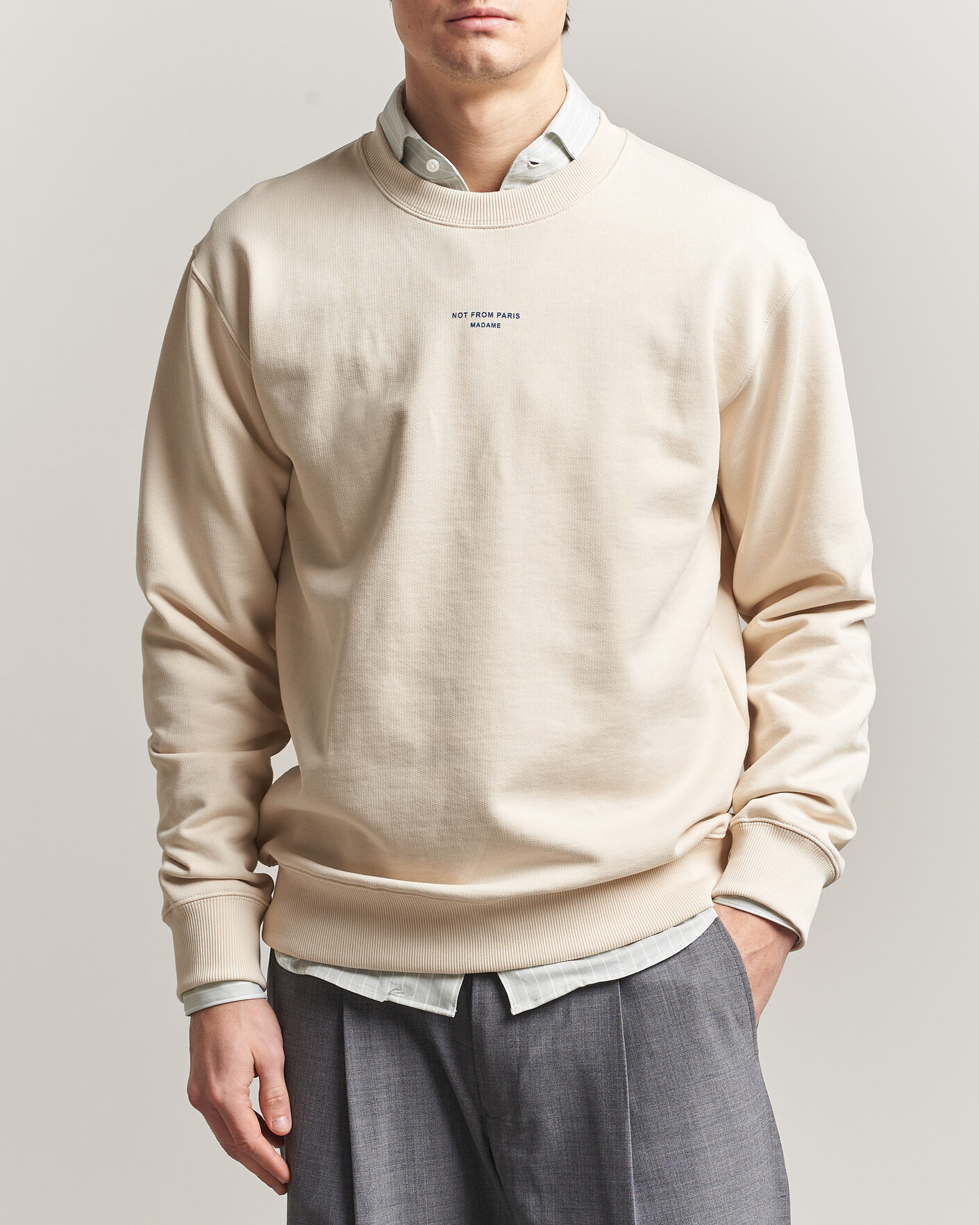 Homme | Pulls Et Tricots | Drôle de Monsieur | Classic Slogan Sweatshirt Sand