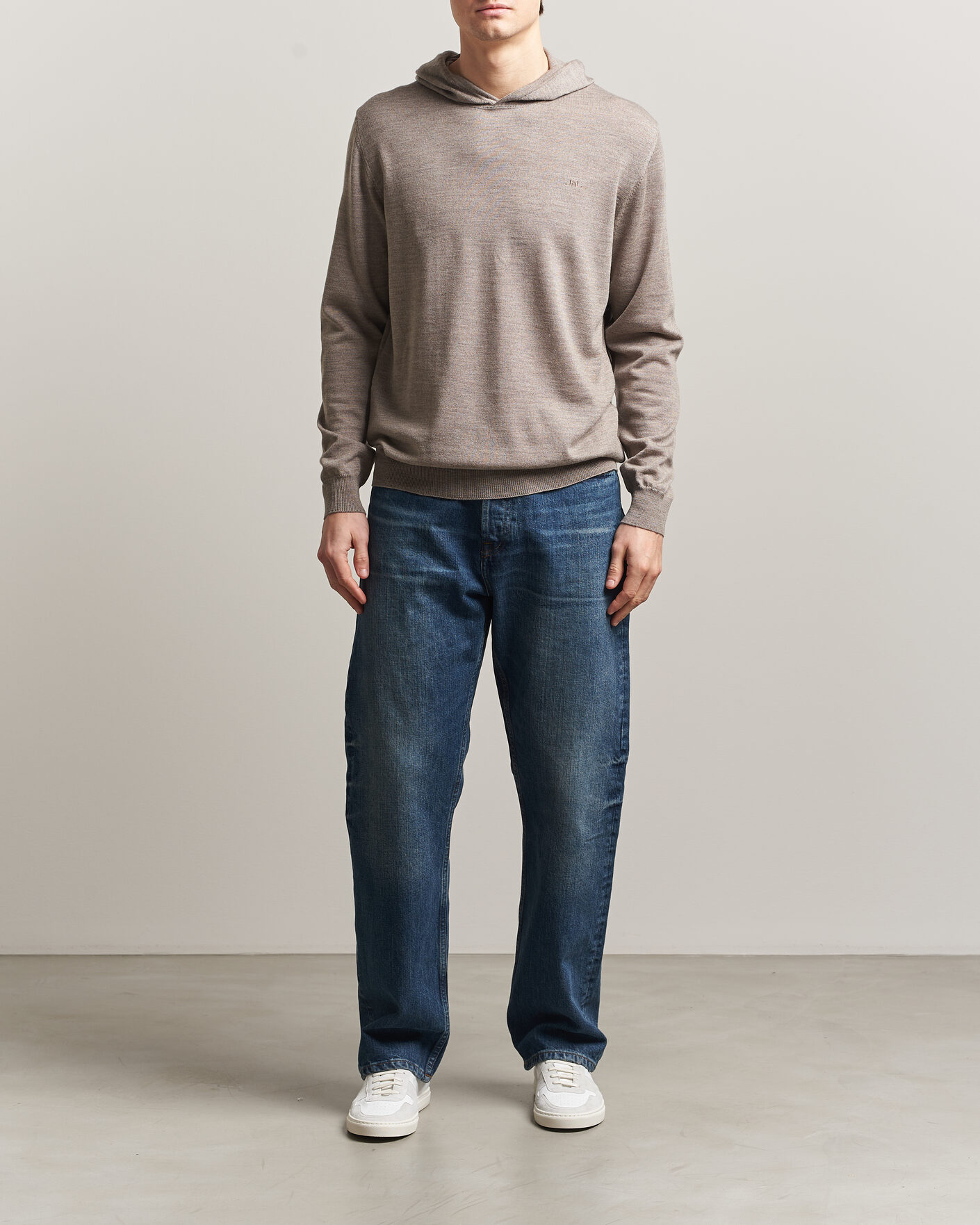 Homme | Pulls Et Tricots | J.Lindeberg | Karl Merino Hoodie Brindle Melange