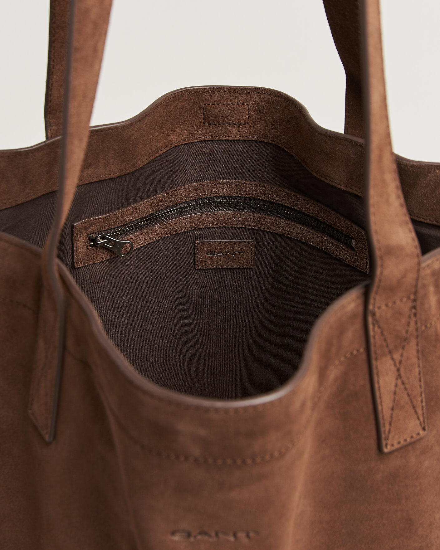 Homme | Sacs | Gant | Suede Tote Bag Mahogany Brown