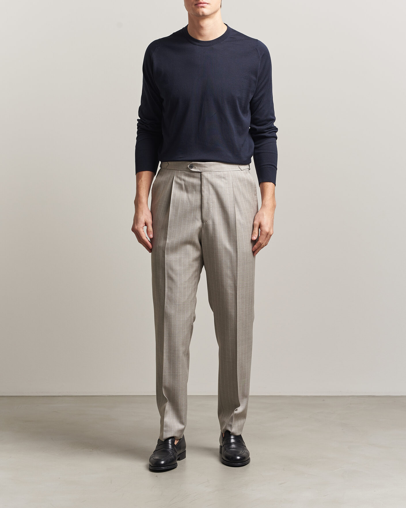 Homme | Pulls Et Tricots | John Smedley | Rowland Sea Island Crew Neck Pullover Navy
