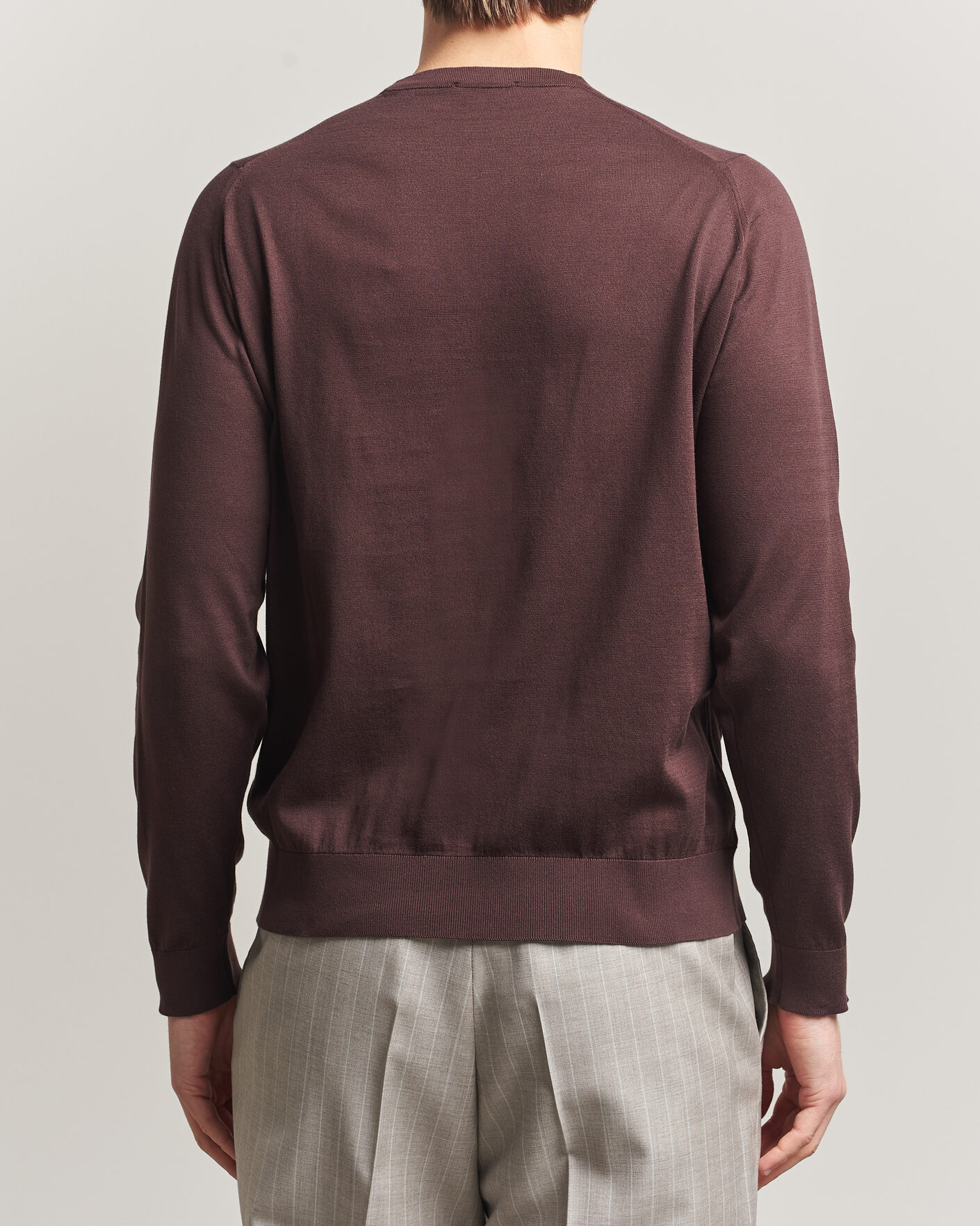 Homme | Pulls Et Tricots | John Smedley | Rowland Sea Island Crew Neck Pullover Raisin Brown