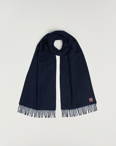Amanda Christensen Wool Scarf Navy – Bleu