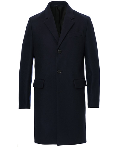  Rhine Recycled Melton Wool Coat Navy