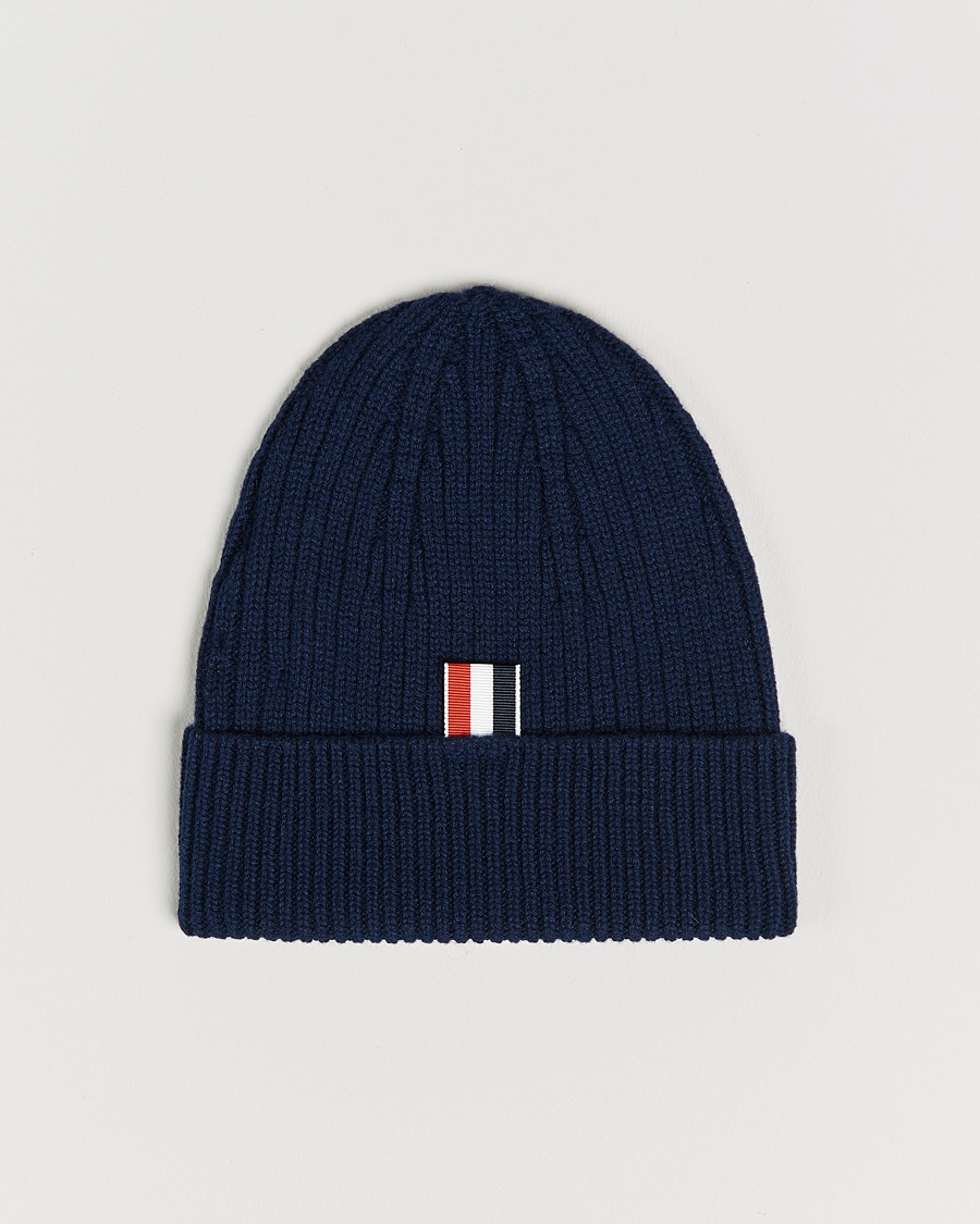 Thom Browne Cashmere Rib Hat Navy – Bleu