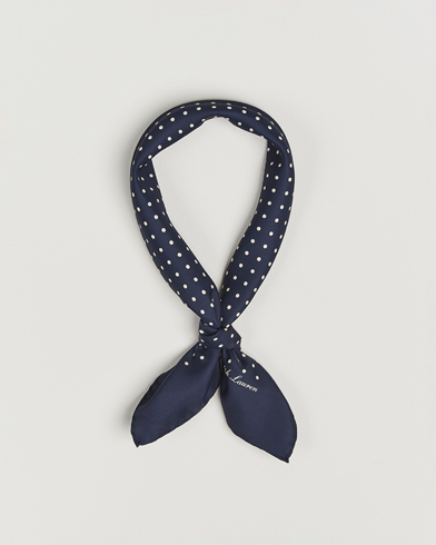 Ralph Lauren Purple Label Printed Dot Scarf Navy – Bleu