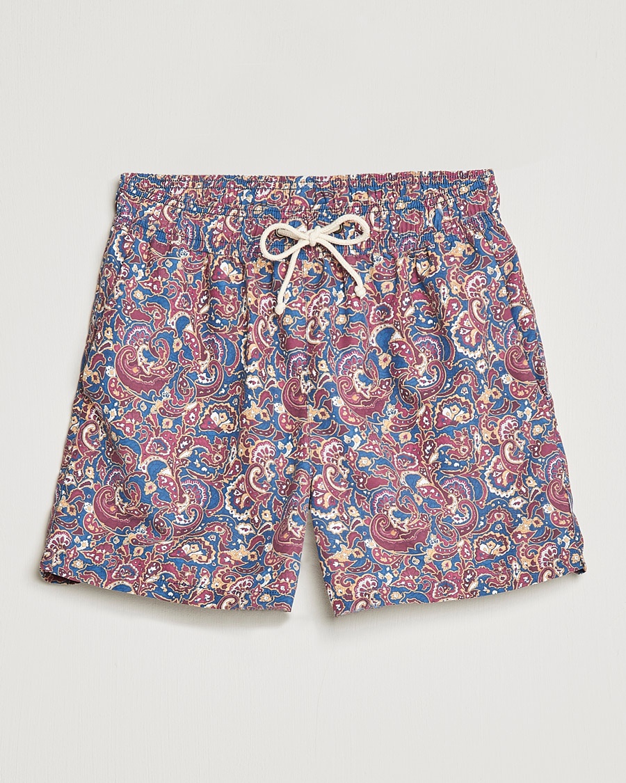 Ripa Ripa Mediterraneo Printed Swimshorts Petrol/Bordeaux – Rouge