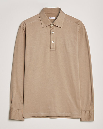  Long Sleeve Polo Shirt Beige