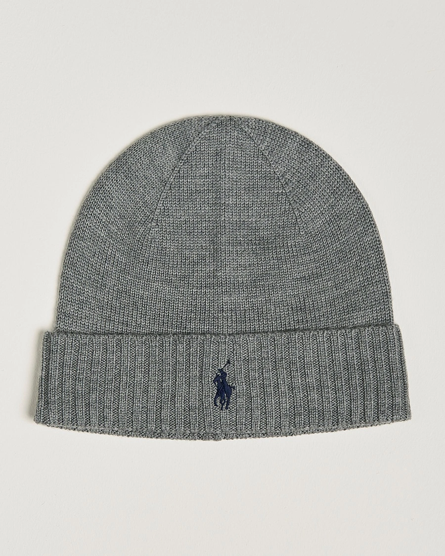 Polo Ralph Lauren Merino Beanie Fawn Grey Heather – Gris