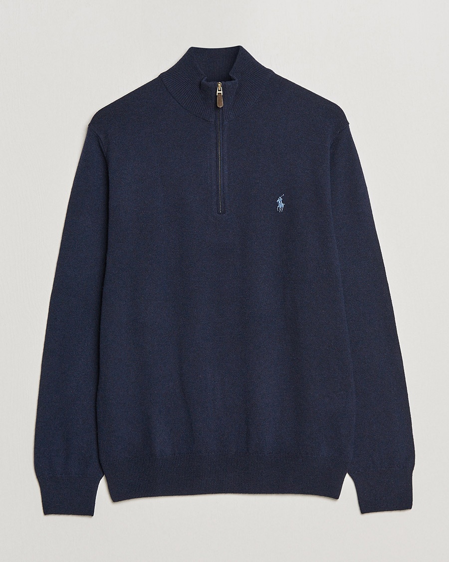 Polo Ralph Lauren Merino Half-Zip Sweater Hunter Navy – Bleu