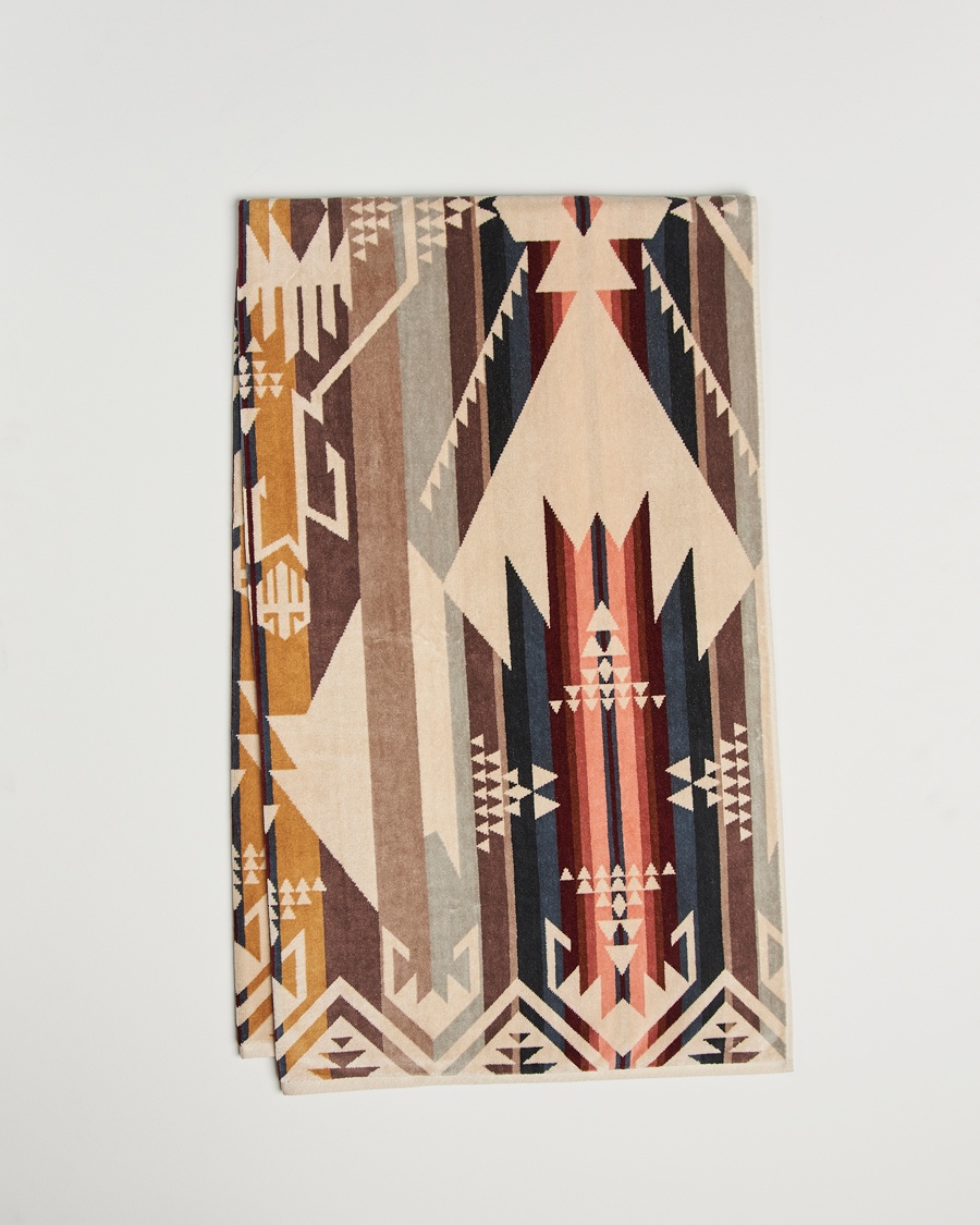 Pendleton Oversized Jacquard Spa Towel White Sands – Multicolore