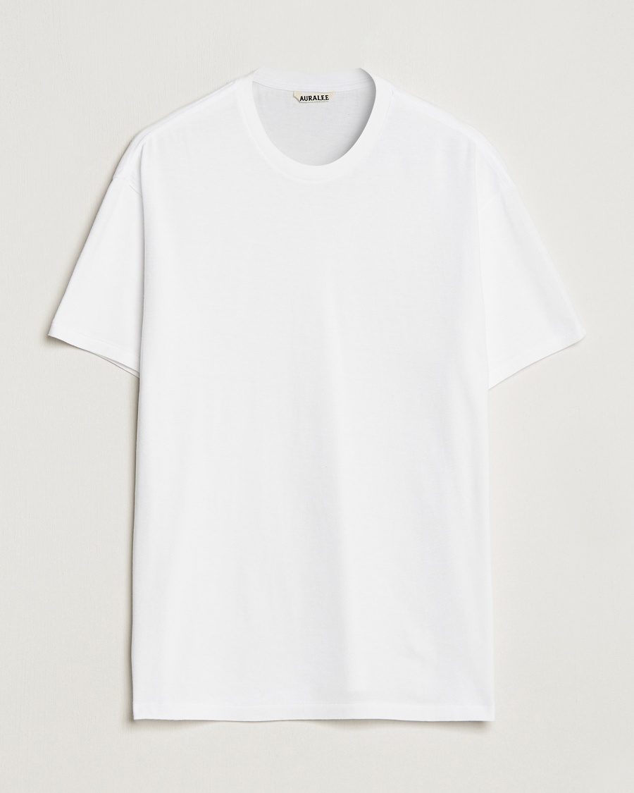 Auralee Seamless Crew Neck T-Shirt White – Blanc