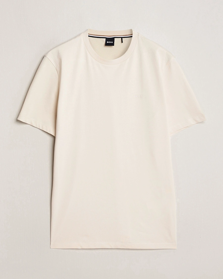 BOSS BLACK Thompson Crew Neck T-Shirt Open White – Blanc
