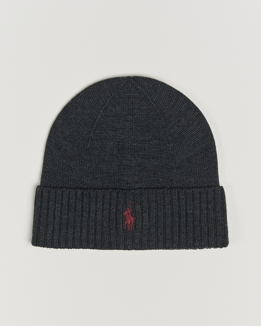 Polo Ralph Lauren Merino Beanie Dark Granite Heather – Gris