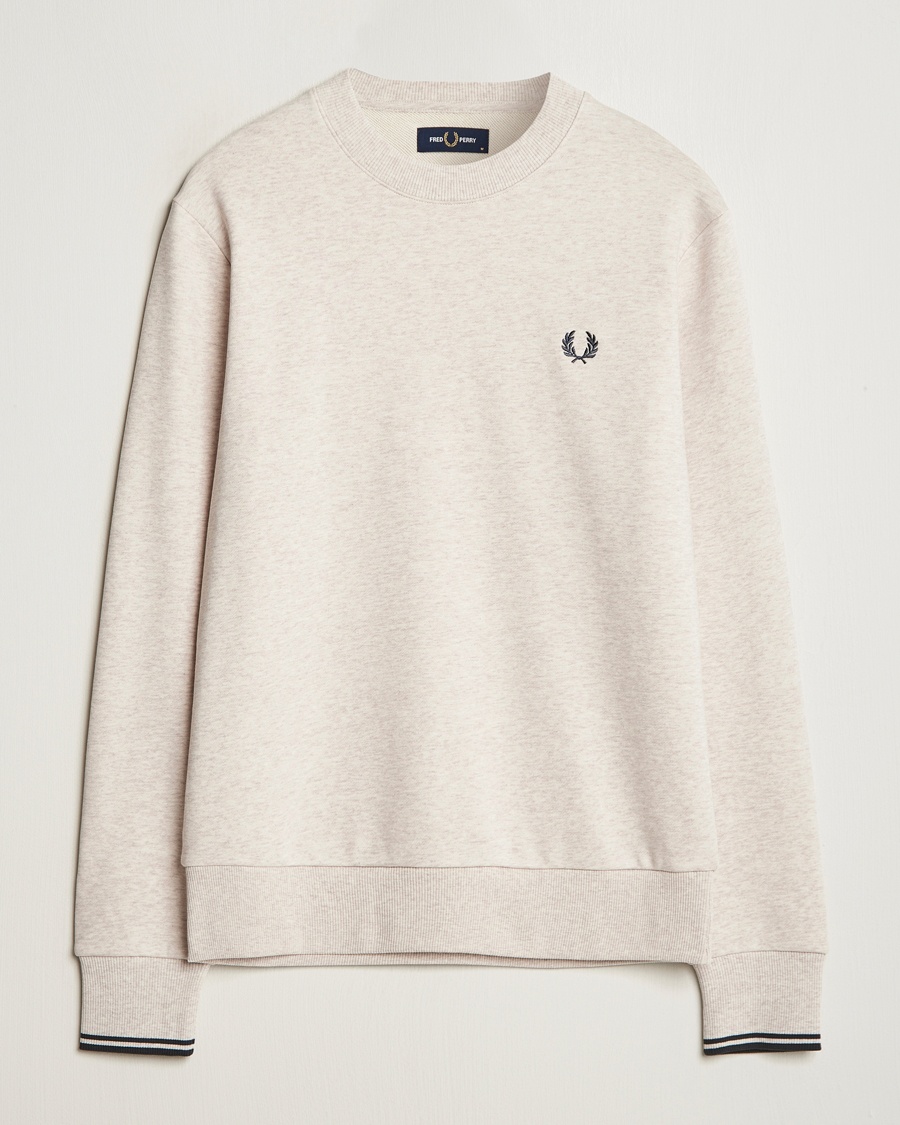 Fred Perry Crew Neck Sweatshirt Porrigde Marl – Beige