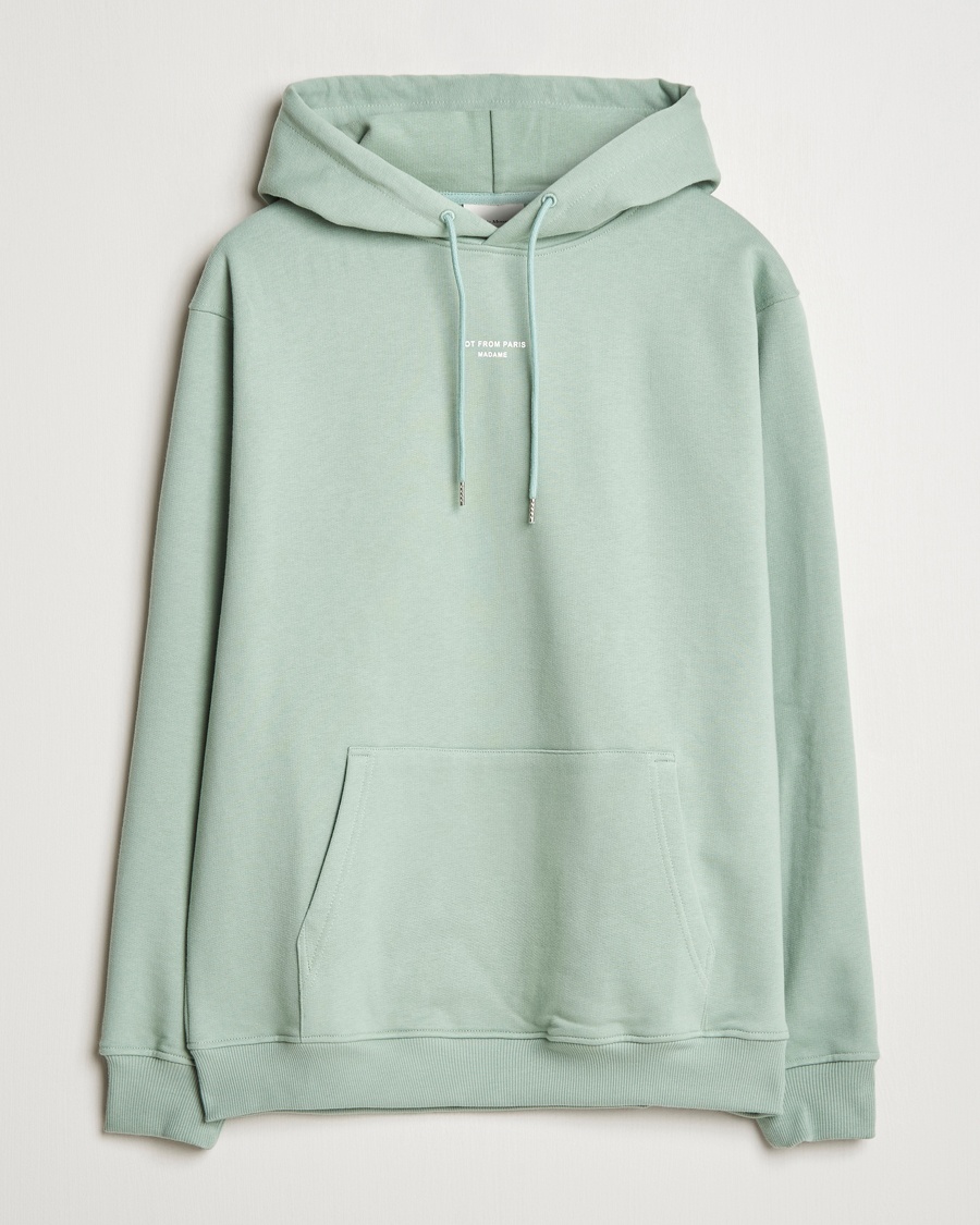 Drôle de Monsieur Classic Slogan Hoodie Water Green – Vert