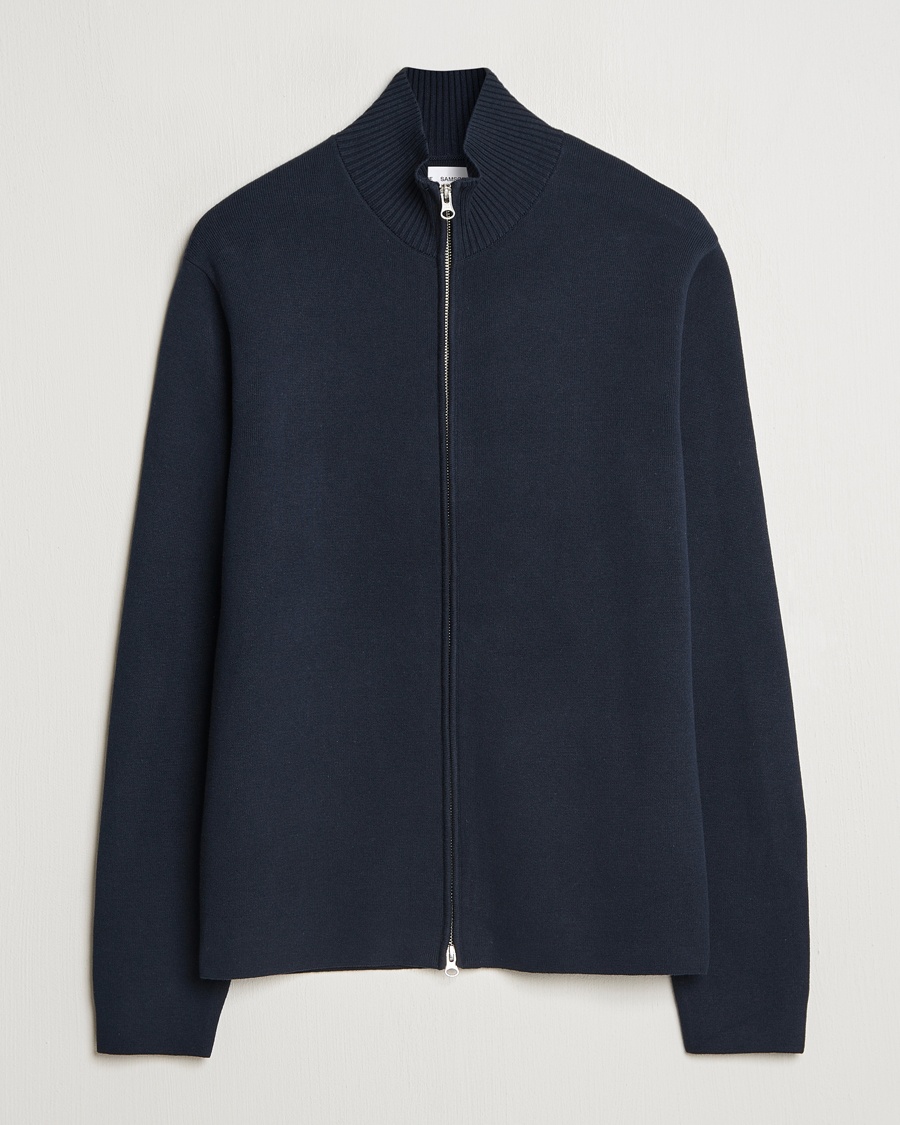Samsøe Samsøe Niklas Full Zip Salute Navy – Bleu