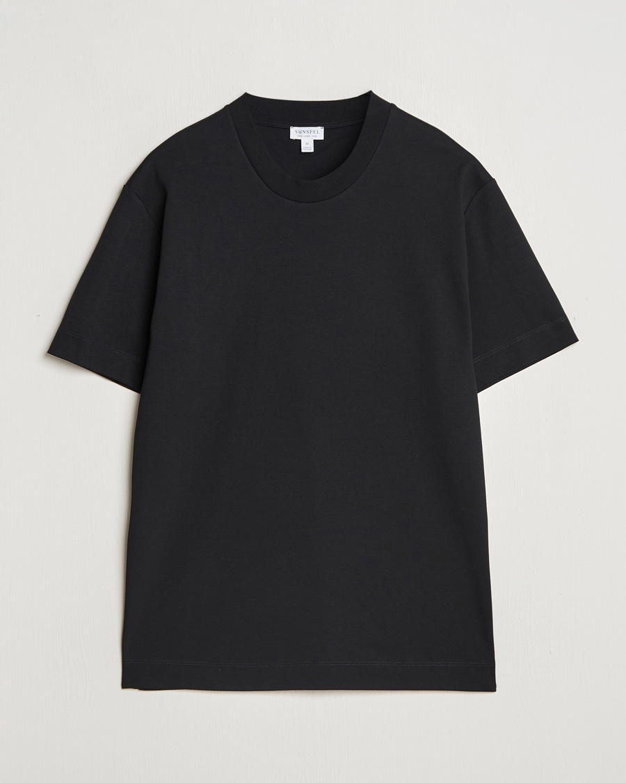 Sunspel Heavy Weight Supima Cotton T-Shirt Black – Noir