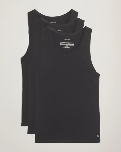 Calvin Klein 3-Pack Cotton Tank Top Black – Noir