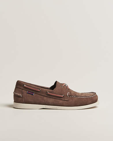 Sebago Docksides Portland Nubuck Boat Shoe Dark Brown – Marron