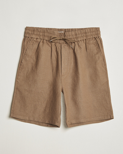 LES DEUX Otto Linen Shorts Cub – Marron