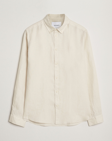 LES DEUX Konrad Linen Shirt Ivory – Blanc