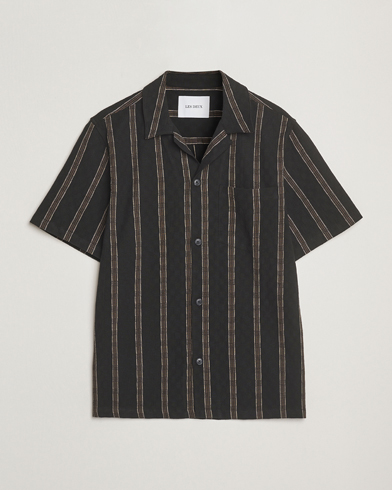 LES DEUX Lucas Check Dobby Shirt Black – Noir