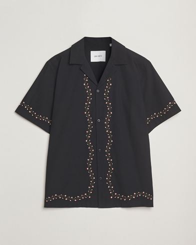 LES DEUX Lesley Embroidery Short Sleeve Shirt Black – Noir