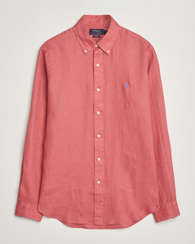 Polo Ralph Lauren Slim Fit Linen Shirt Adirondack Berry – Rouge