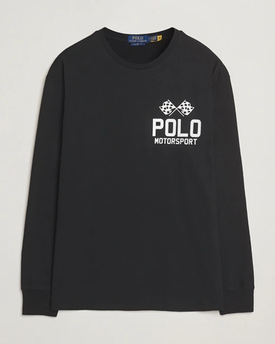 Polo Ralph Lauren RL Motorsport Long Sleeve Tee Polo Black – Noir