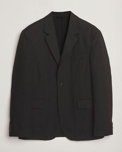 J.Lindeberg Alban Unlined Super Linen Blazer Black – Noir