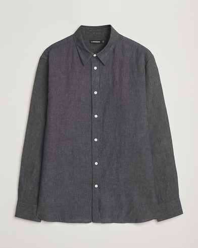 J.Lindeberg Linen Melange Shirt Black – Noir