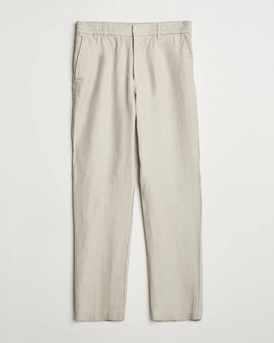 NN07 Billie Linen Drawstring Trousers Fog – Gris