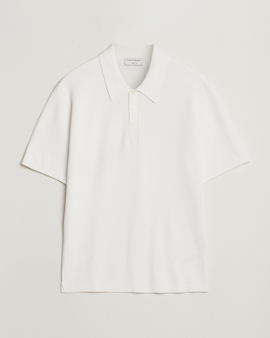 Tiger of Sweden Reid Structured Knitted Polo Pure White – Blanc