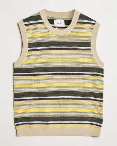NN07 Huxley Knitted Striped Vest Multi – Multicolore