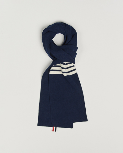 Thom Browne Cashmere Rib Scarf Navy – Bleu